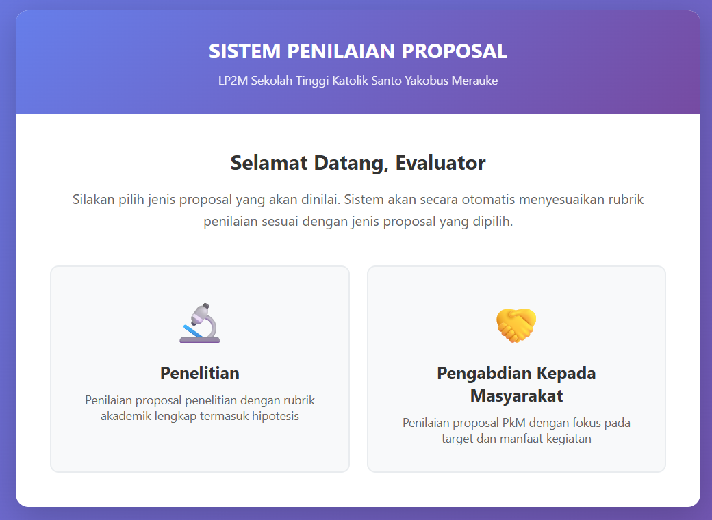 Screenshot SIM Penilaian Proposal PPkM